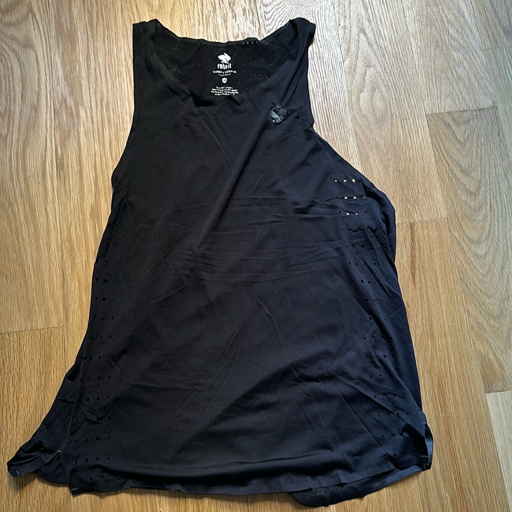 Run In Rabbit Black Singlet